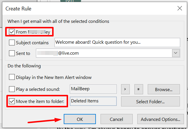 outlook for mac 16.12 move next item on delete